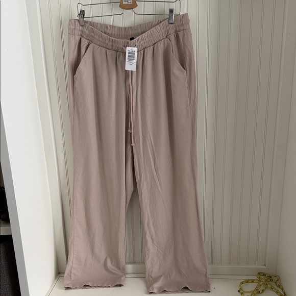 Torrid Pull-On Wide Leg Stretch Linen High-Rise Pant NWT - Picture 2 of 7